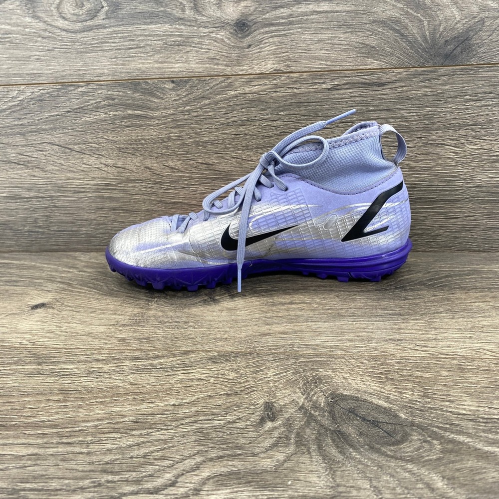 Nike Mercurial Superfly 8 Academy Turf KM Kids Size 3.5Y Purple Soccer DB0935 - Picture 8 of 9